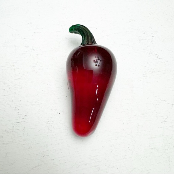 Vintage Other - Vintage Blown Glass Red Hot Chili Pepper Translucent Made in Mexico